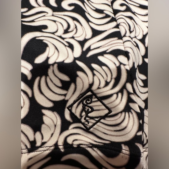 Stoneware Design Black & Cream paisley Tank Top Build in Bra In Good Cond Sz M - Picture 5 of 10